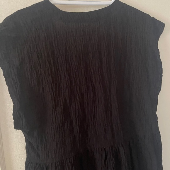 Robin Piccone FIONA FLOUNCY DRESS Black Textured size medium - Picture 8 of 11